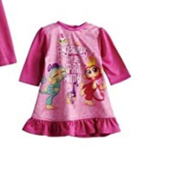 Fingerlings are My Spirit Animal Monkey Satin Nightgown with Doll Gown - Picture 3 of 7